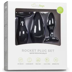 EasyToys Anal Collection Kit de 3 plugs silicone Rocket Noirs